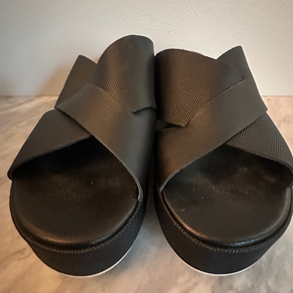 Sorel Cameron Flatform Slide Sandals Black Size 9 - Picture 3 of 6